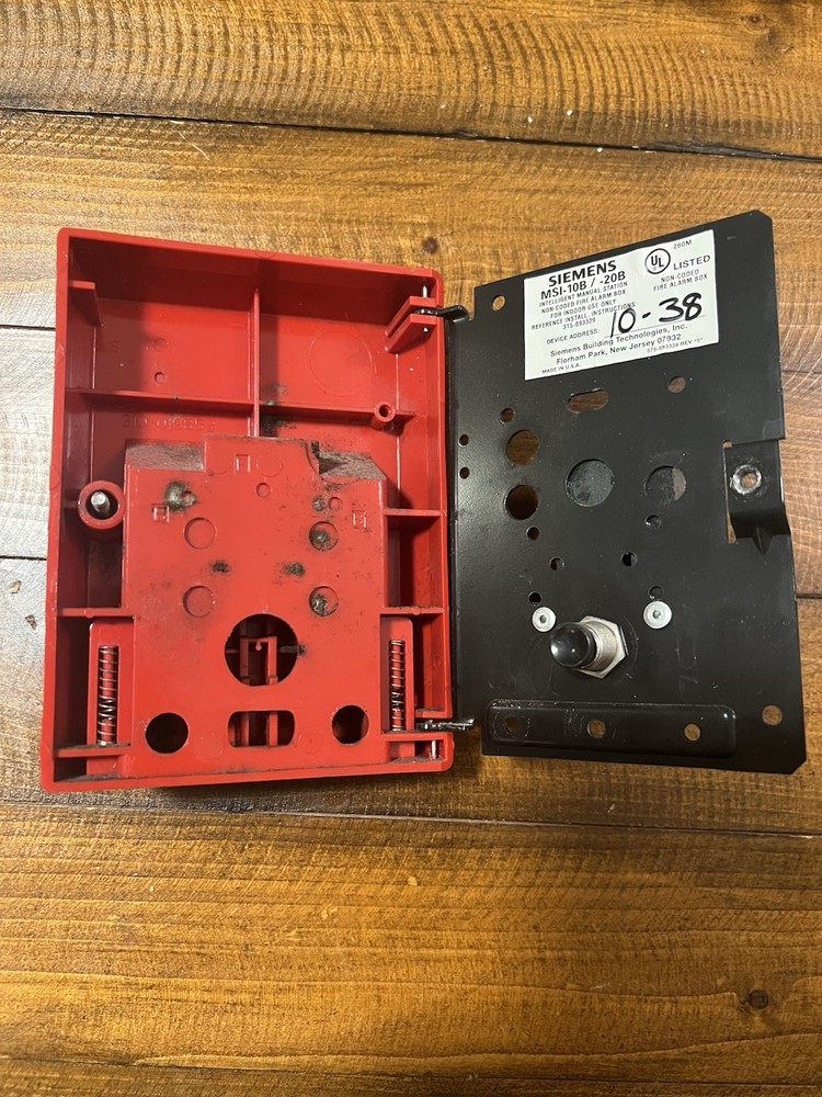 SIEMENS CERBERUS PYROTRONICS MSI-10B MANUAL FIRE PULL STATION