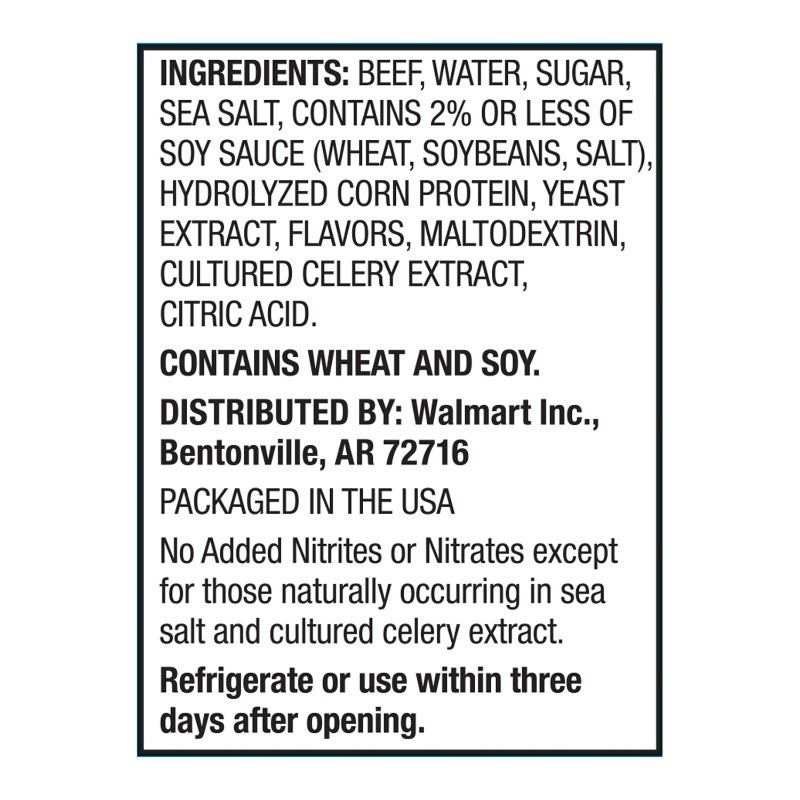 (2 pack) Great Value Original Beef Jerky Value Pack, 10 oz