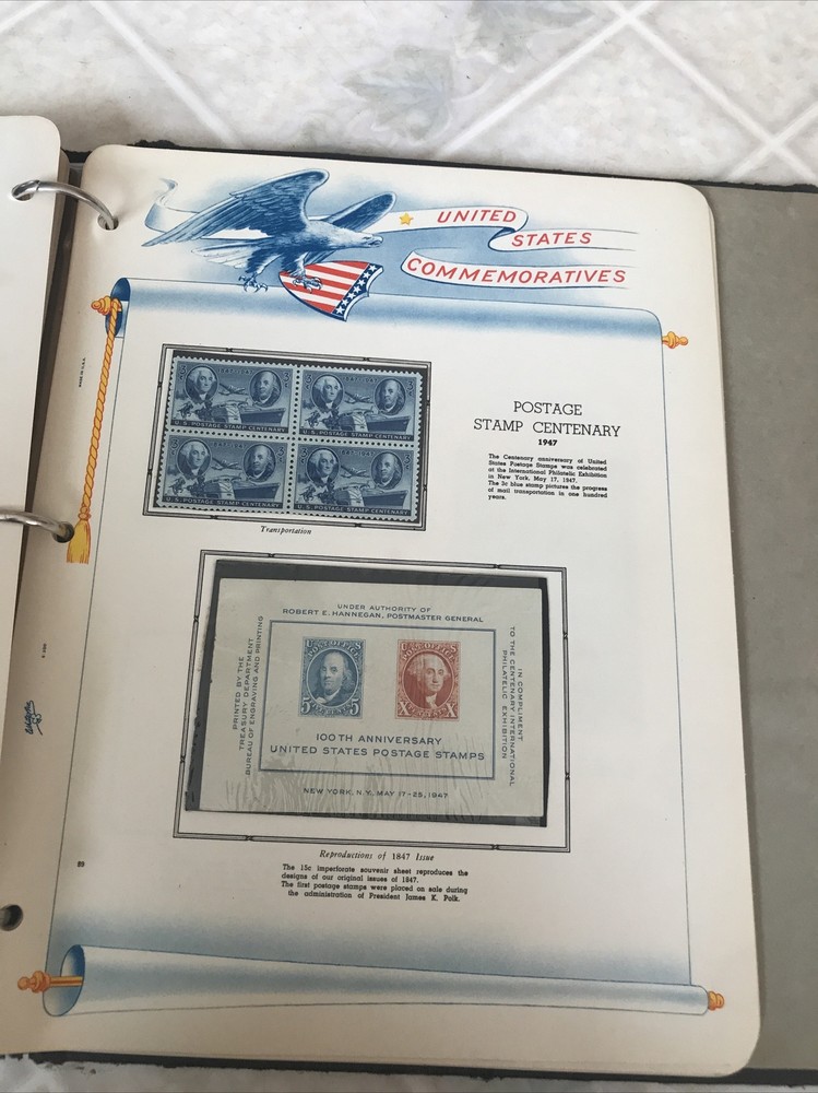 1949 The White Ace US Historical Album For The Commemorative Issues of the U S