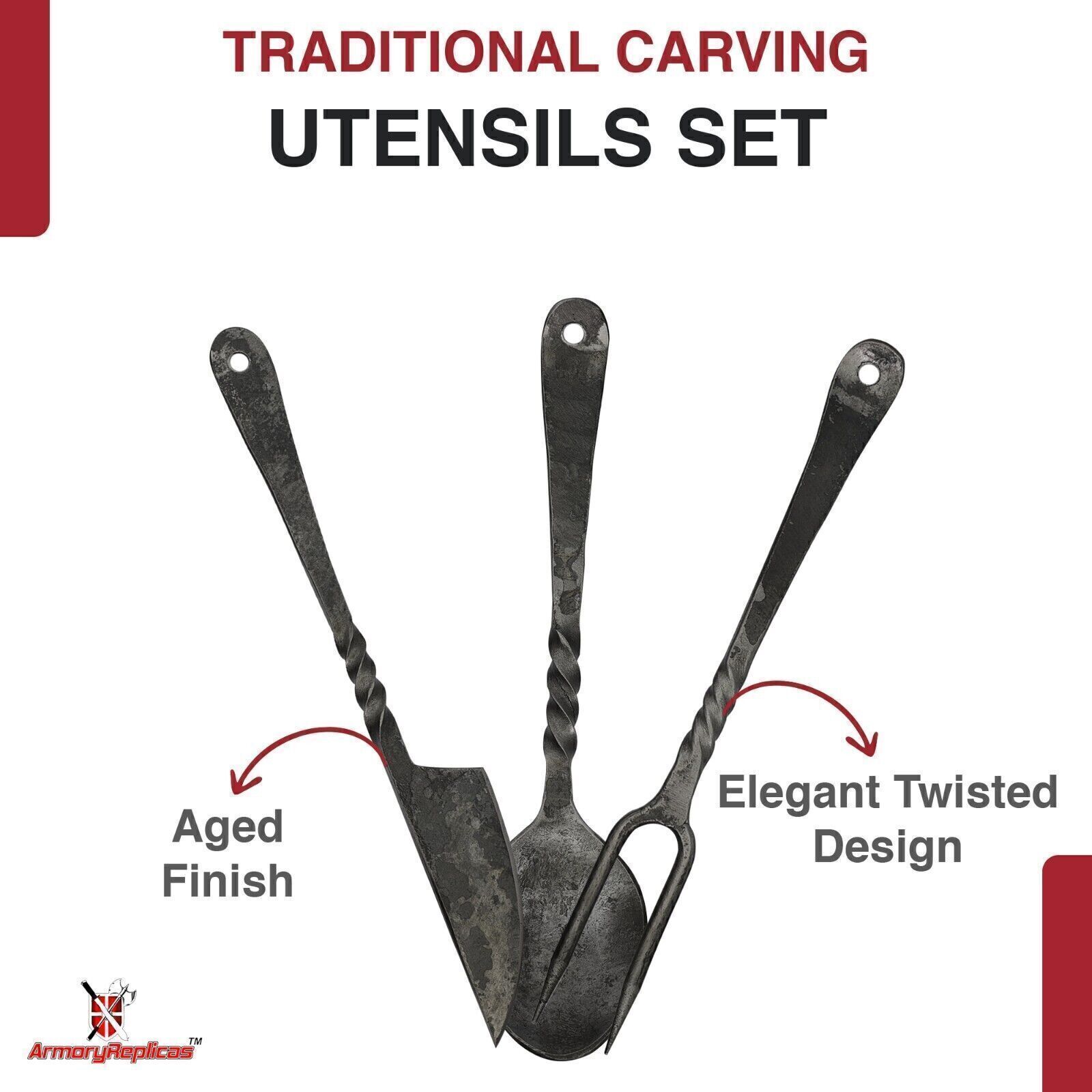 Forged Blacksmith Medieval Dining Hall Eating Kitchen Renaissance Utensils