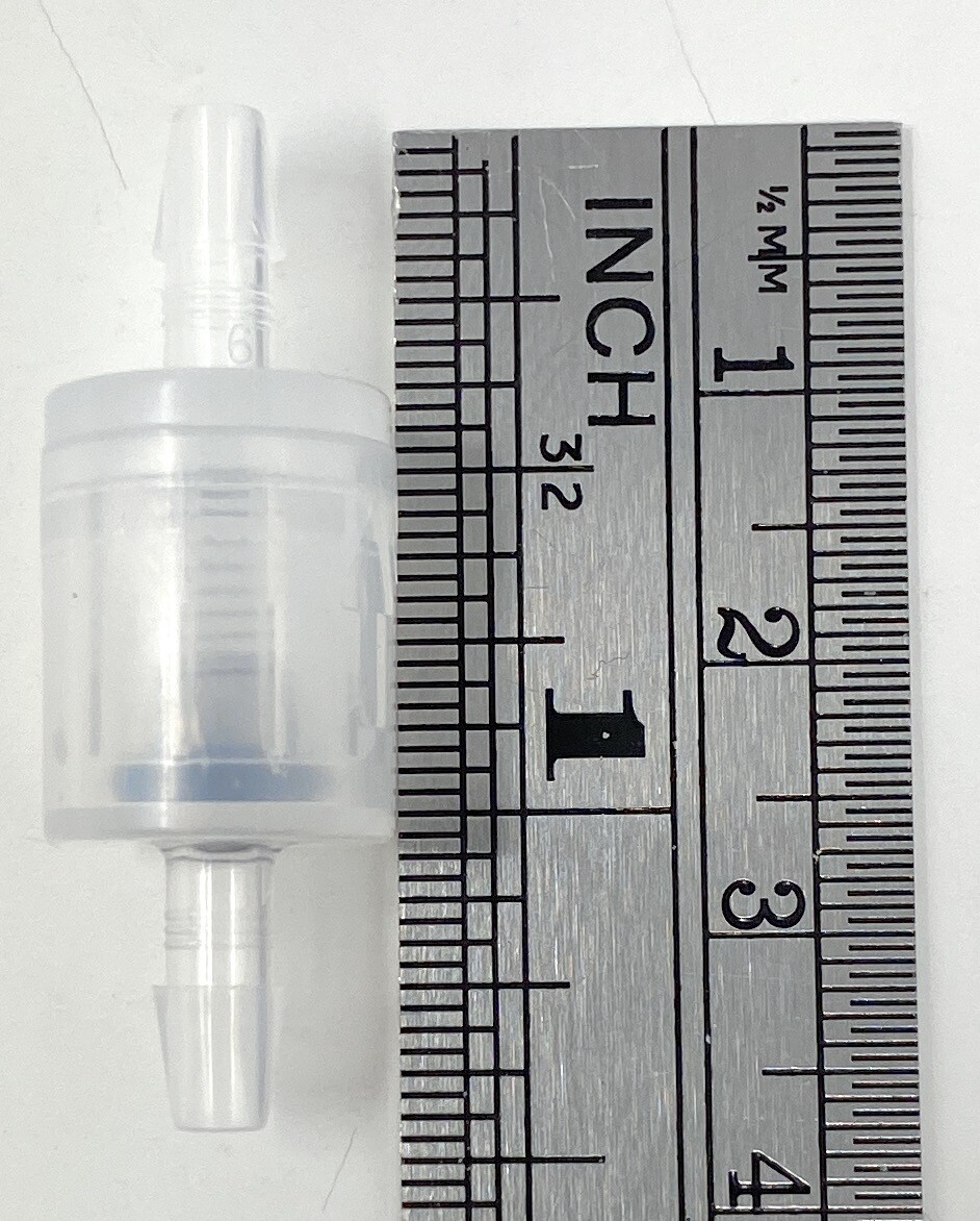 1/8" Barb Polypropylene Ball Cone Spring Check Valve One Way Inline 2 PK