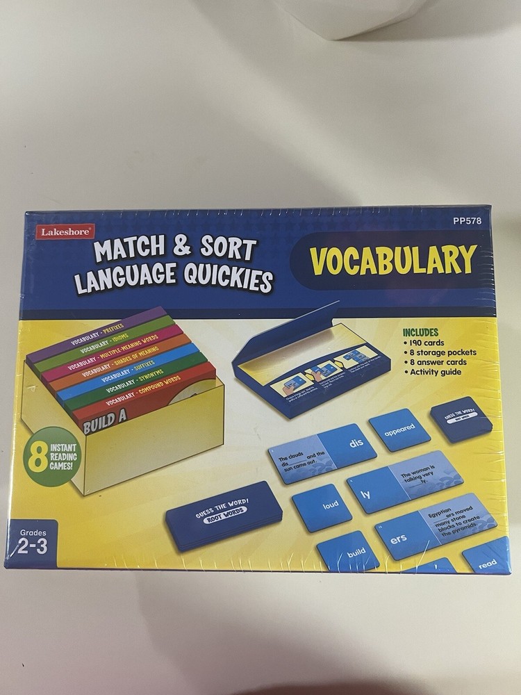 Lakeshore Match & Sort Language Quickies - Gr. 2-3 - Complete Set New