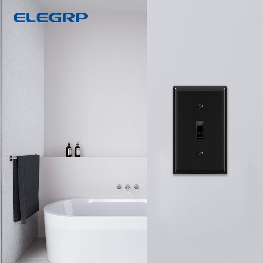 Toggle Light Switch Wall Plate, 1-Gang Standard Size Switch Covers,