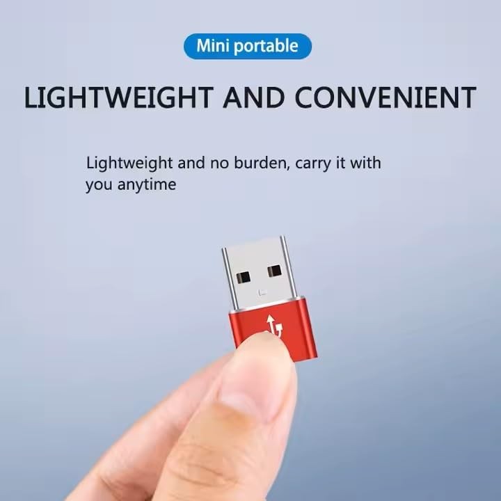 USB Adapter | Type-A to Type-C Adapter, 2.0 Chargers, Data Black