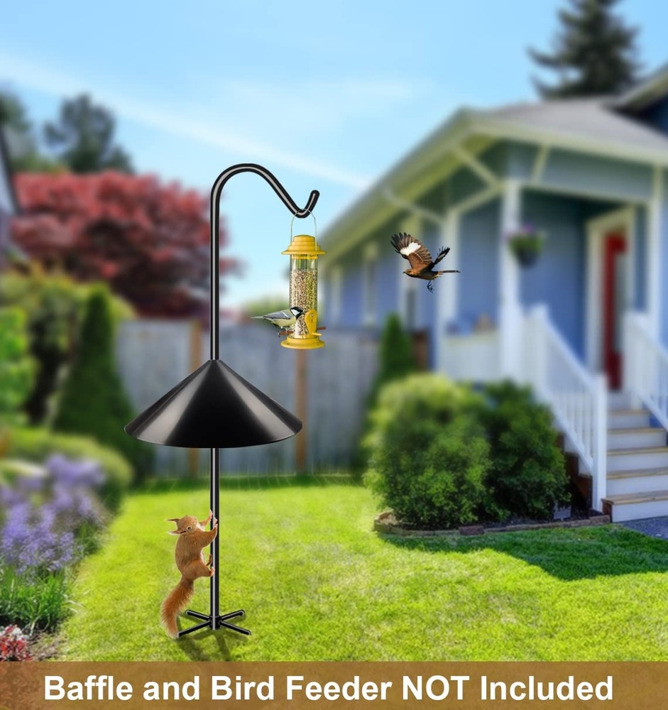 Garbuildman Squirrel Baffle Accessory for Bird Feeder Pole, Pole Mounted Buck...