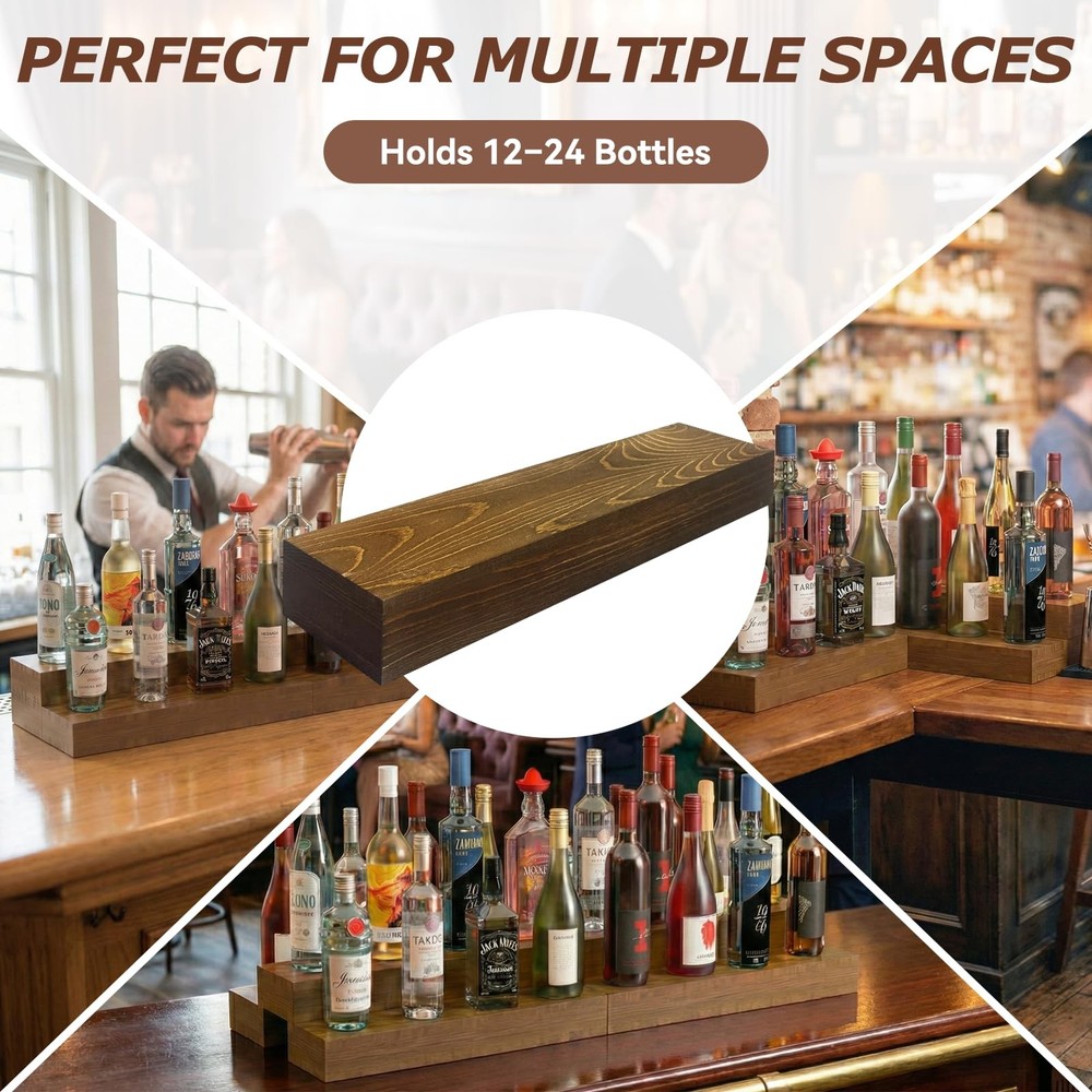 Modular Liquor Bottle Stand for Home Bar – Stackable Adjustable Liquor Bottle...