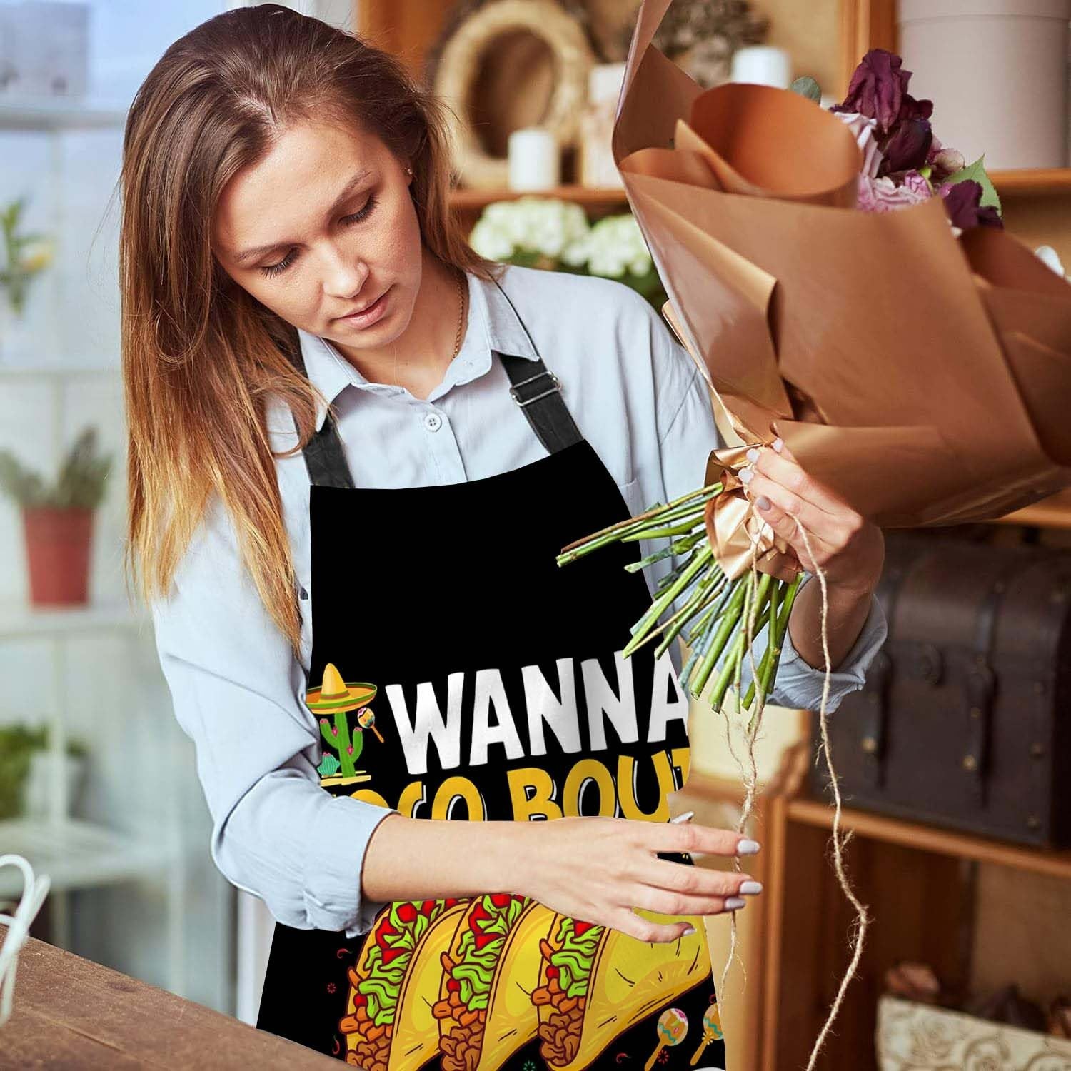 Wanna taco Bout Jesus Lettuce Pray Waterproof Apron Kitchen Chef Aprons Bibs ...