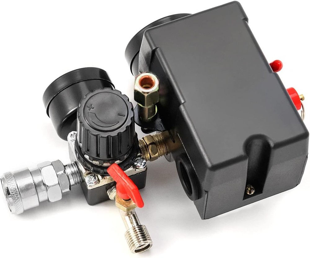 QWORK Air Compressor Pressure Switch Control Valve, 90-120PSI Pressure...