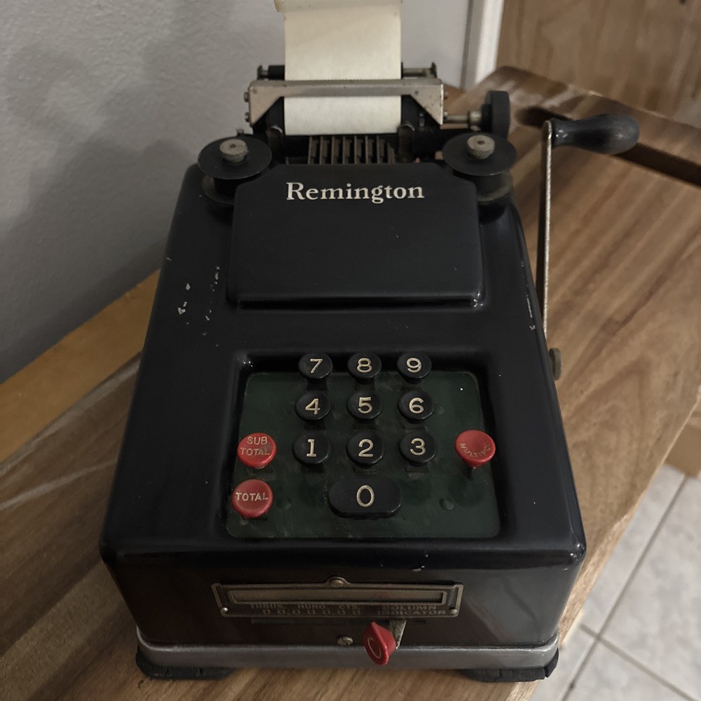 Remington Rand Manual Adding Calculating Bookkeeping Adding Machine USA Video