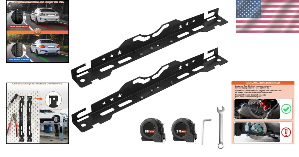 User-Friendly Car Alignment Tool - 2 Measuring Tapes for Accurate Adjustments