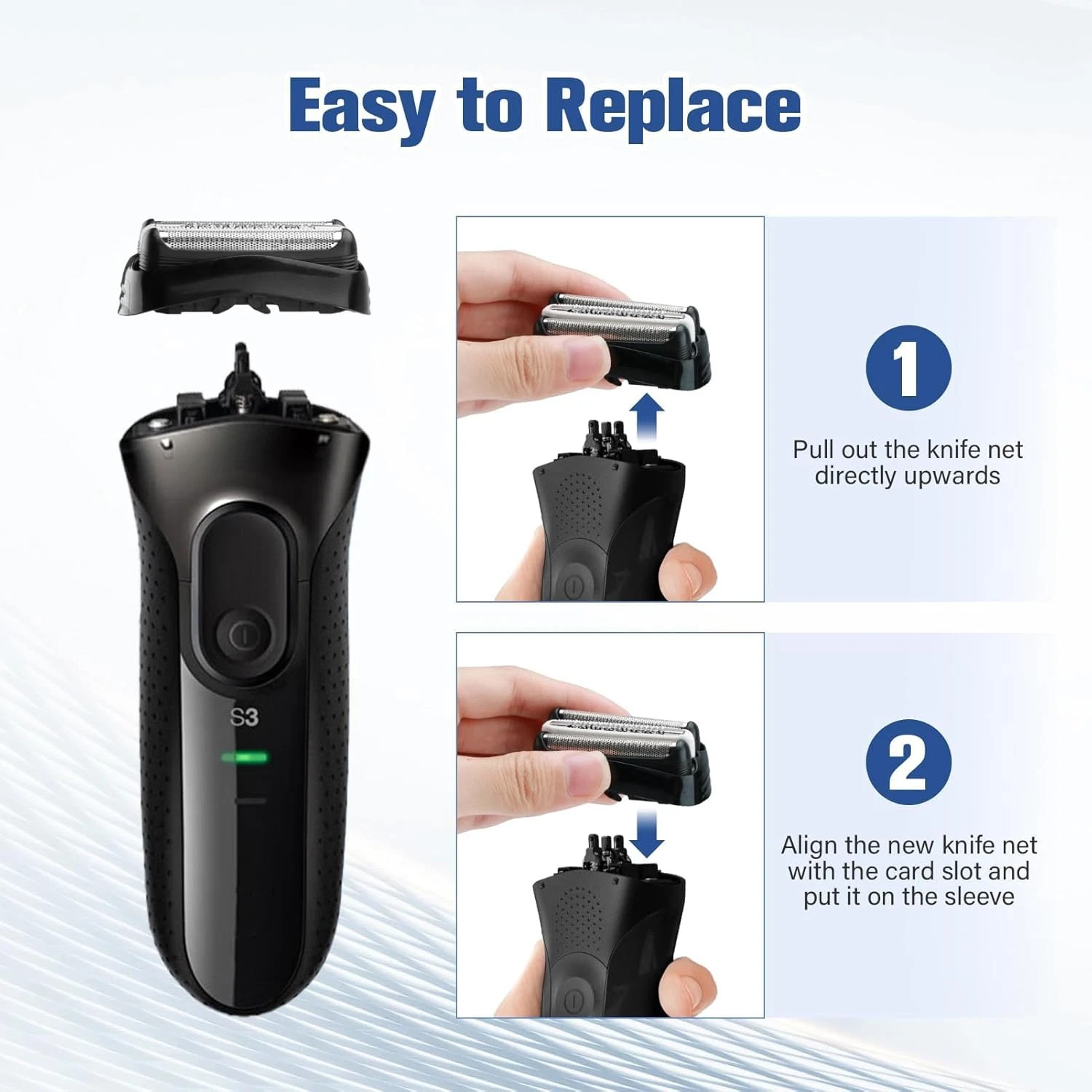 For Braun 32B Series 3 Electric Shaver Replacement Foil Cassette Cutters - 4PACK