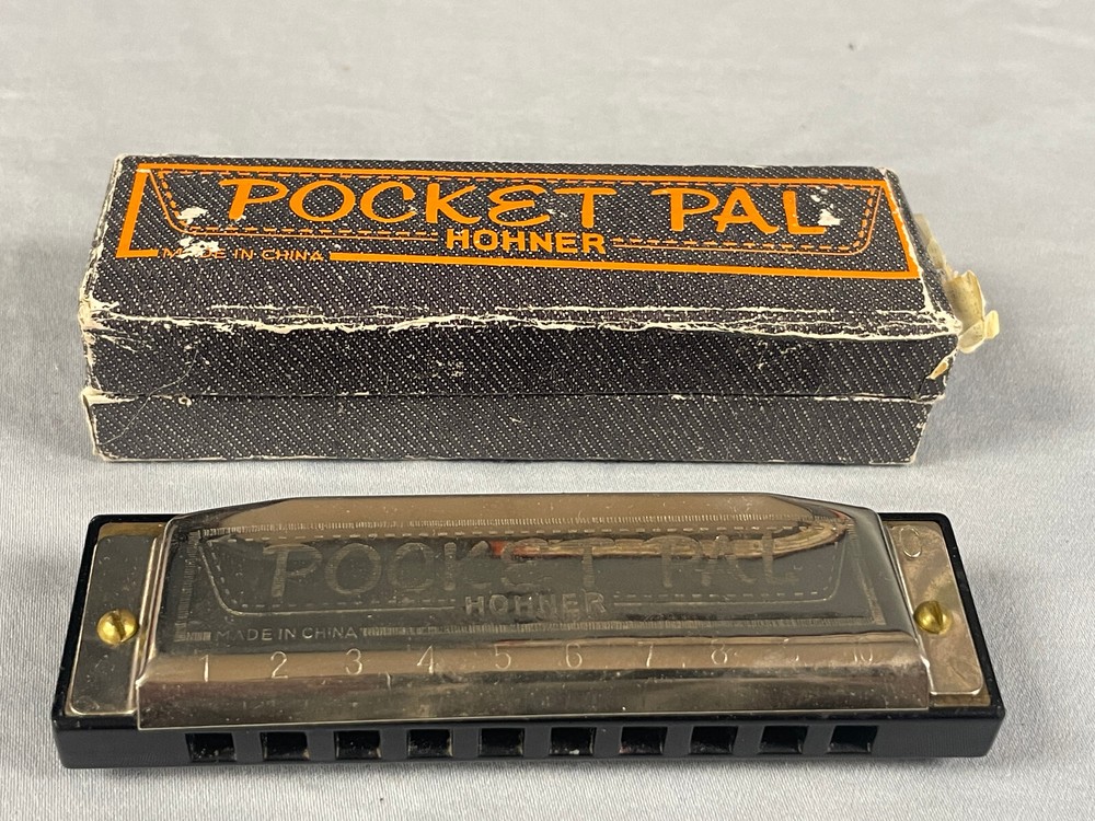 Vintage Hohner Pocket Pal Harmonica in case