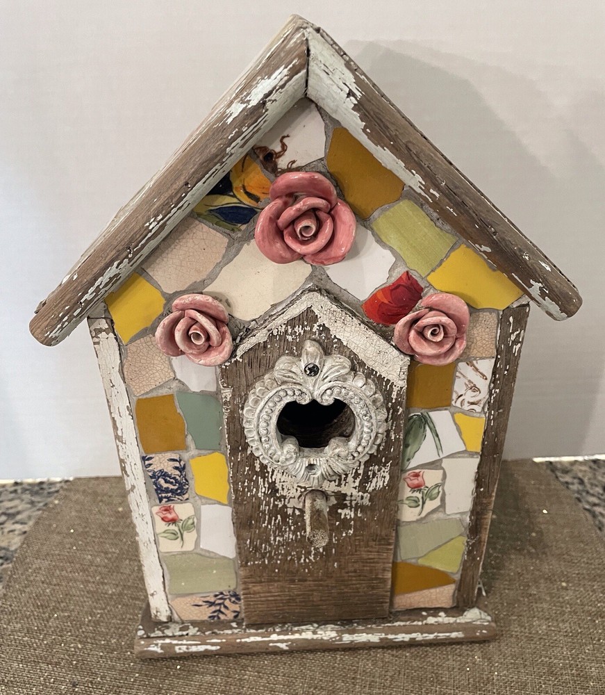 Mosaic Rustic Birdhouse (s-14)