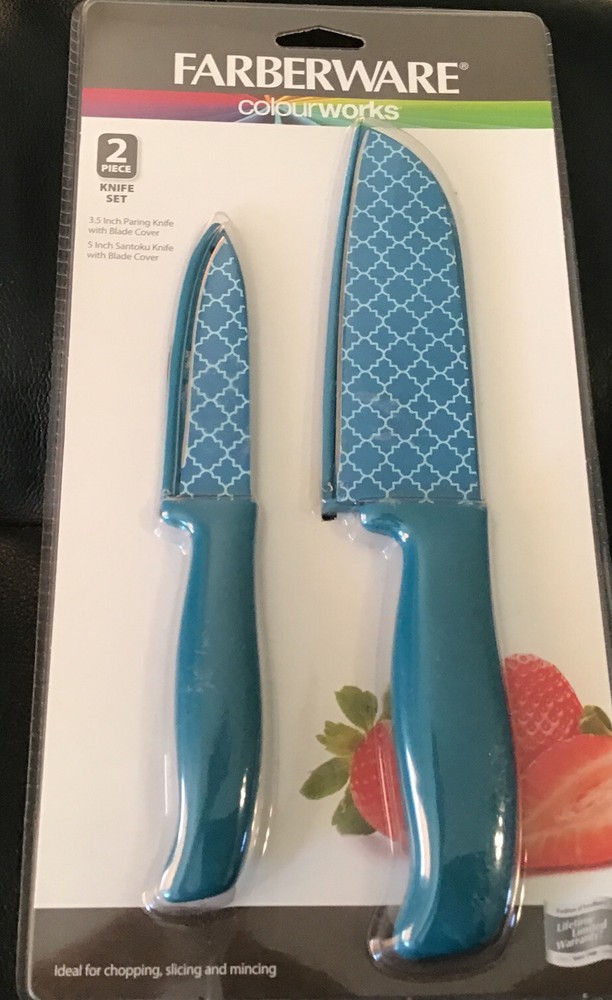 Faberware Colourworks 2 Pie E Knife Set