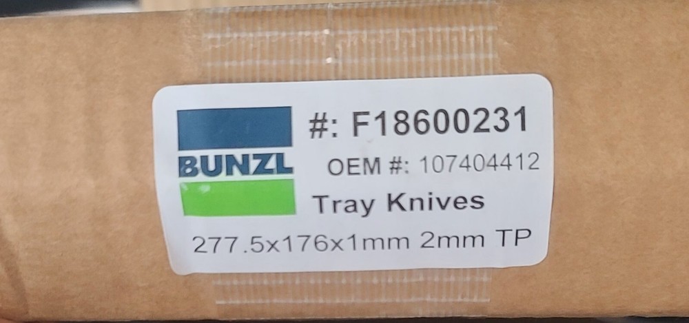 New~Bunzl Meat Processing Tray Pack Blade~~Rectangular Tray Sealer Knife