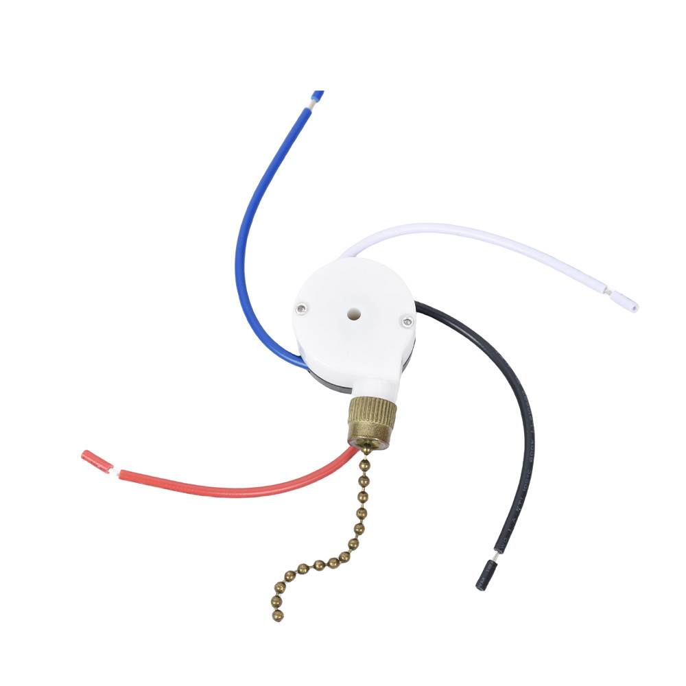 ZE-208S 3 Speed 4 Wire Ceiling Fan Pull Chain Switch 6A 125VAC Bronze US
