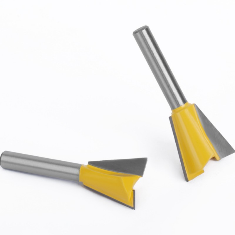 2Pcs Dovetail Router Bit 1/4" Diameter 1/4" Shank Dovetail Joint Drill Bit