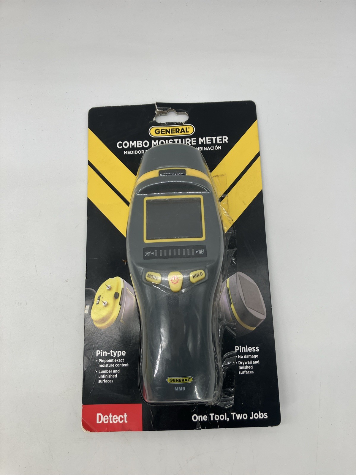 General Tools MM9 Pin and Pinless Moisture Meter for Water Damage Detection