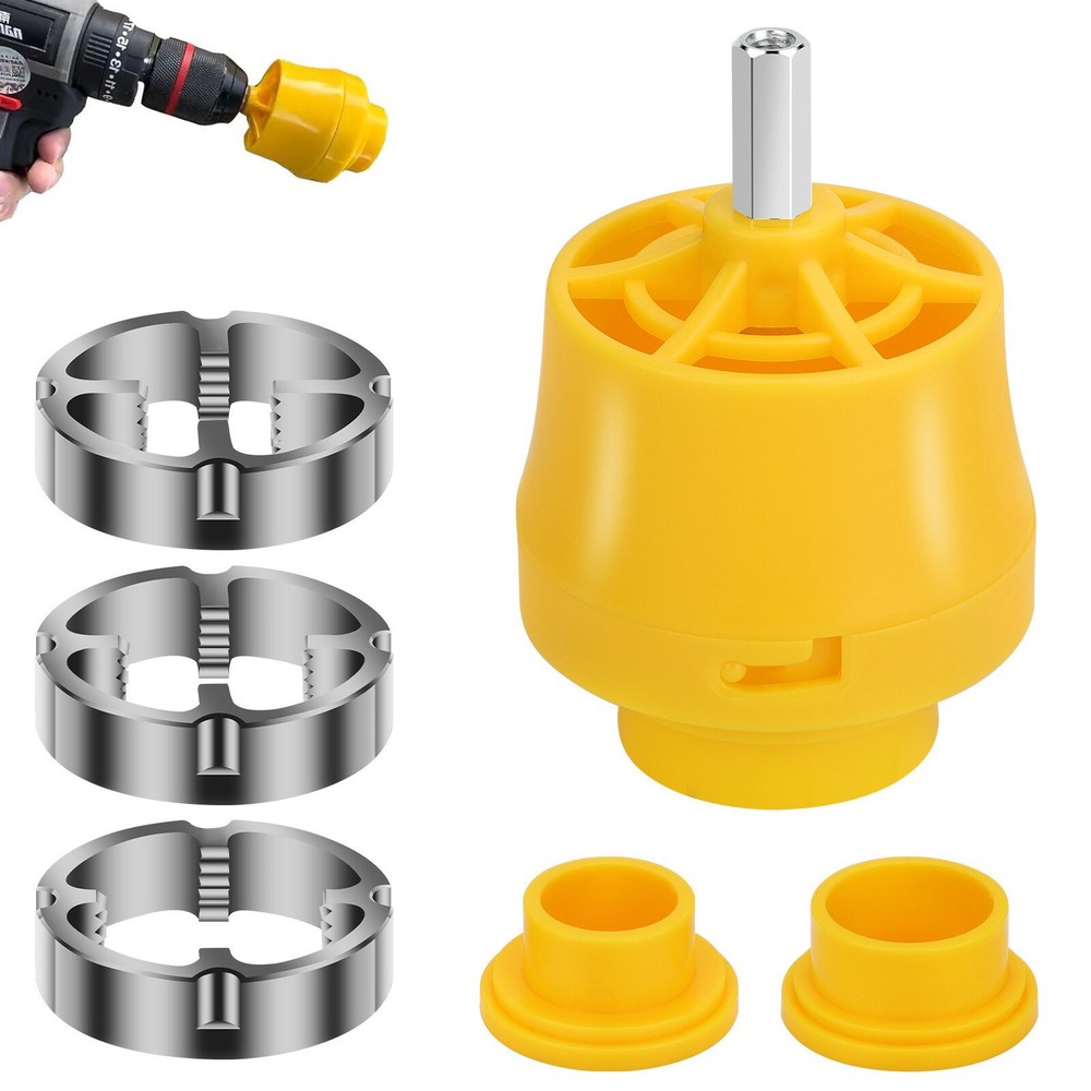 Brand New PVC Thread Maker Tool Pipe Threader Plumbing Tool with 3 Dies New