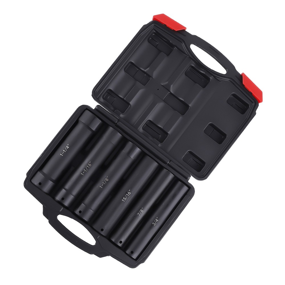 1/2 Inch Drive Heavy Duty Extended Length Extra-Deep Length Impact Socket Set