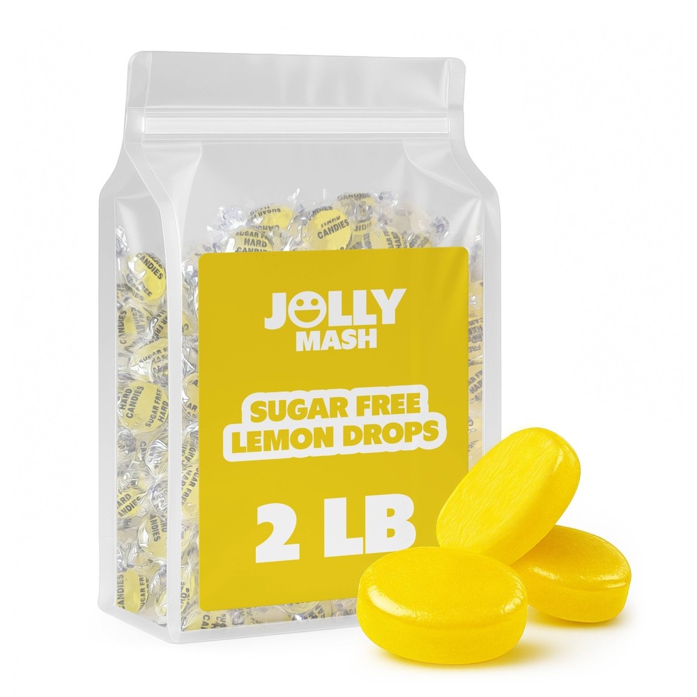 Sugar Free Lemon Drops Hard Candy | 2 LBS | Individually Wrapped Lemon Drops