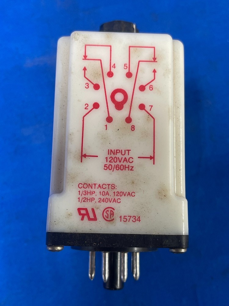 DAYTON SOLID STATE TIME DELAY RELAY 5X830E 3-300 SECOND OCTAL 8 PIN BASE USA