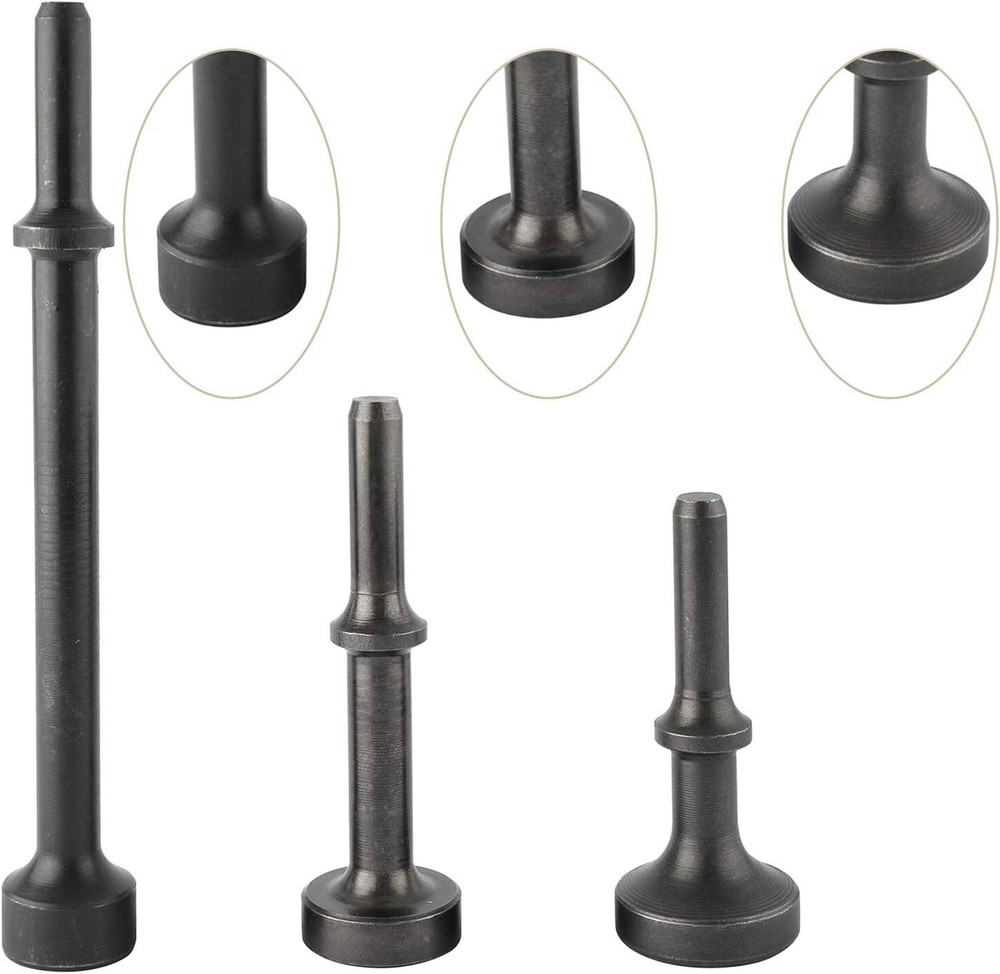 Versatile Pneumatic Chisel Kit with 3 Air Hammer Bits & Spring - 0.401'' Shank