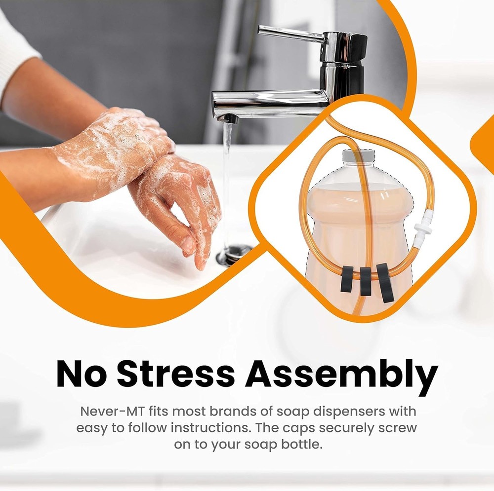 Never-MT: The Soap Dispenser Conversion Kit for Always-Filled Soap Access