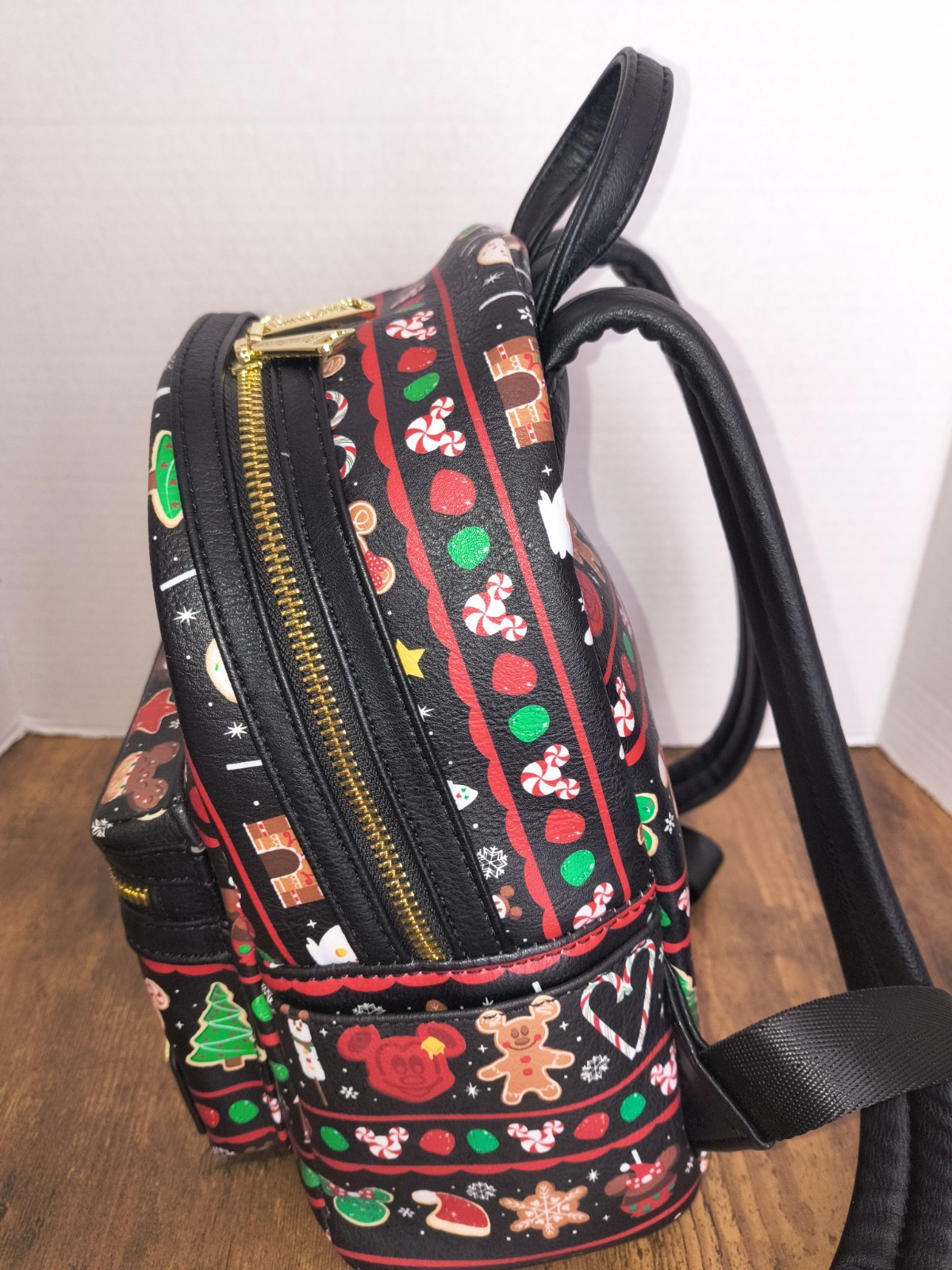 Loungefly Disney Parks Mickey & Minnie Christmas Holiday Snacks Mini Backpack