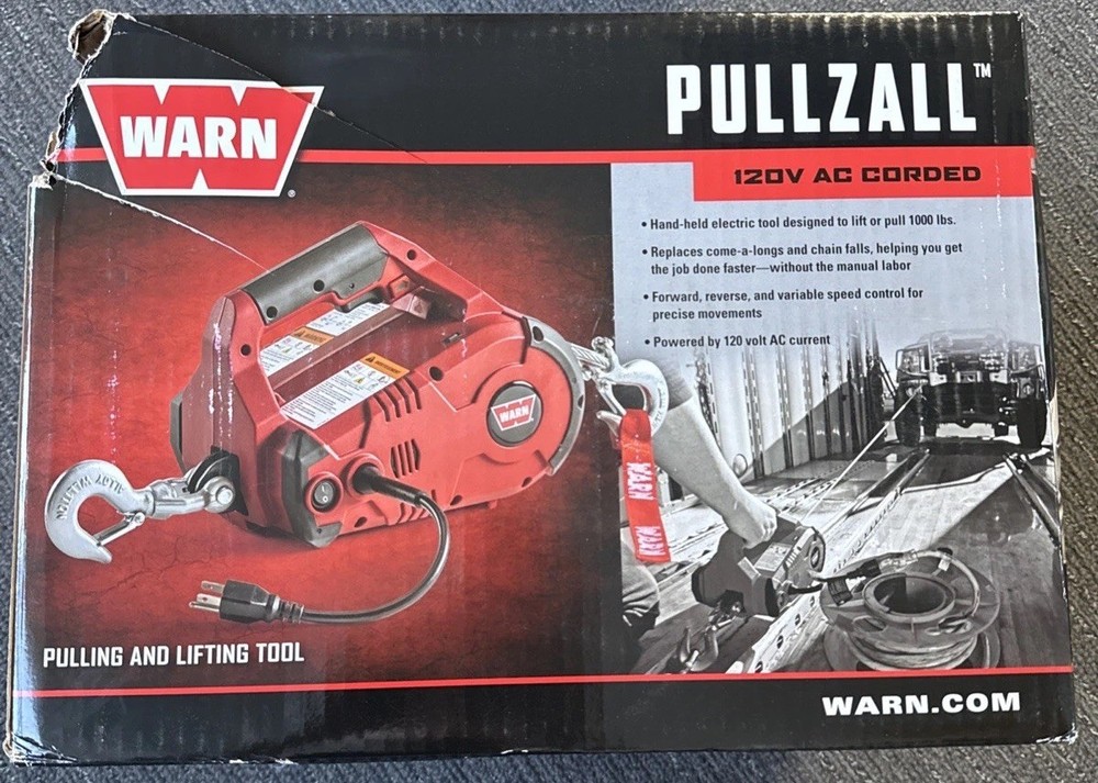 Warn 885000 PullzAll Hand Held Corded Electric Winch Pulling & Lifting Tool