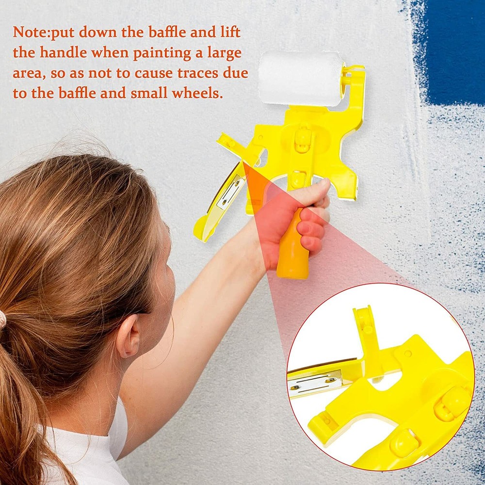 Multifunctional Clean-Cut Paint Edger Roller Brush Paint Combo Kit Wall Ceilings