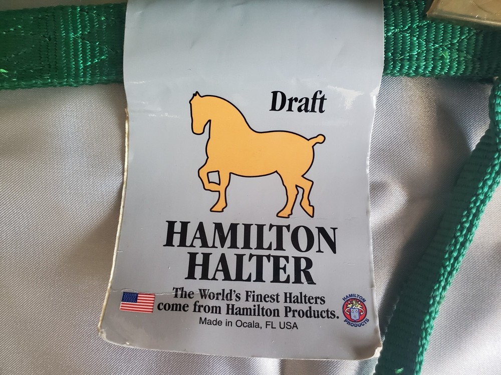 Hamilton 1” Nylon Halter Draft (x-Large) size Green NWT