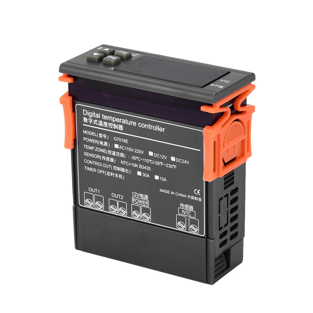 G7016E Digital Intelligent Temperature Controller NTC Waterproof Probe 12V/24V