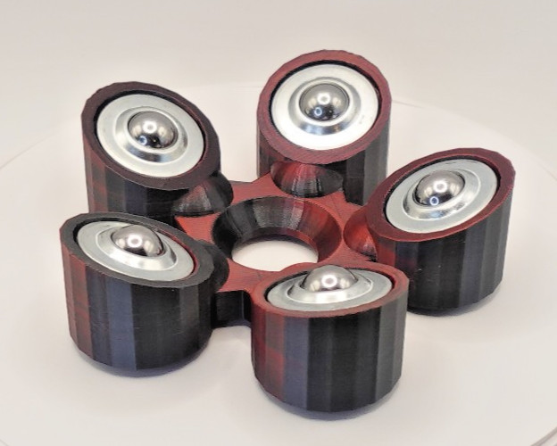 Bowling Ball Spinner Cup - Red and Black