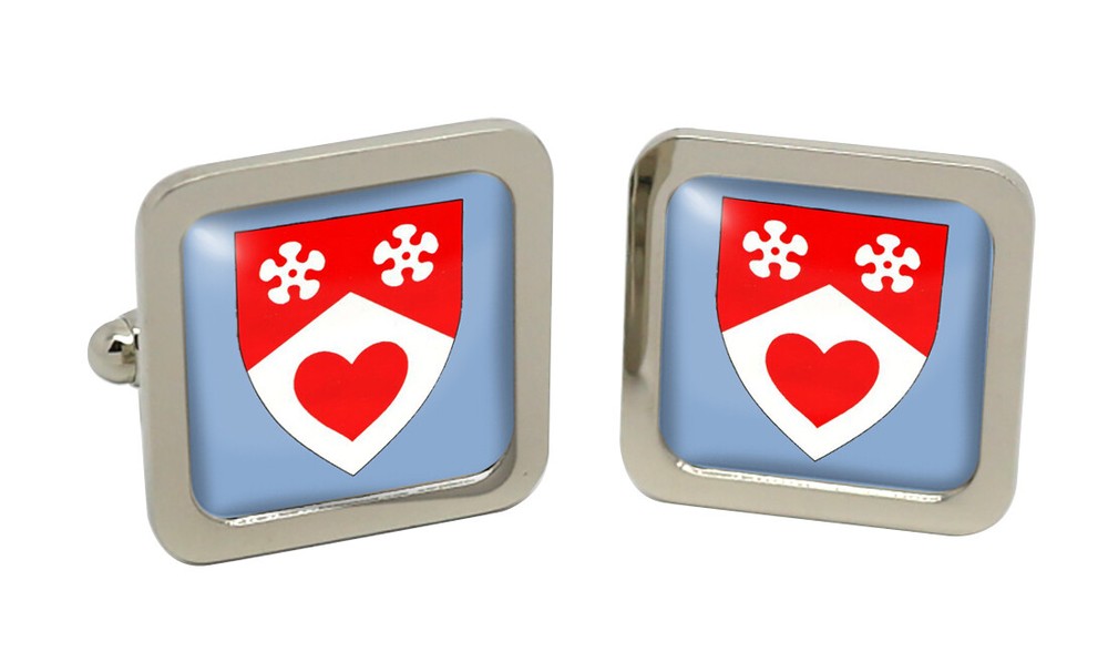 Lanarkshire (Scotland) Square Cufflink in Chrome Box