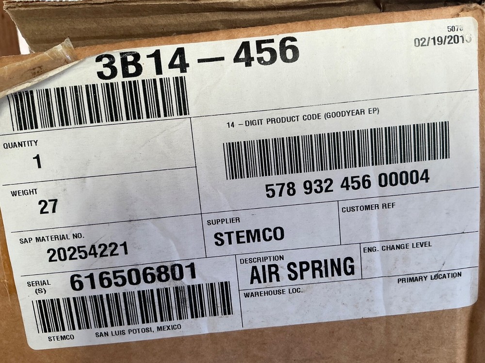 Genuine Goodyear 3B14-456 Air spring