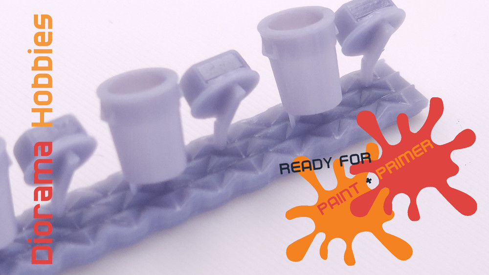 Trash Cans N, HO, O & S Scale