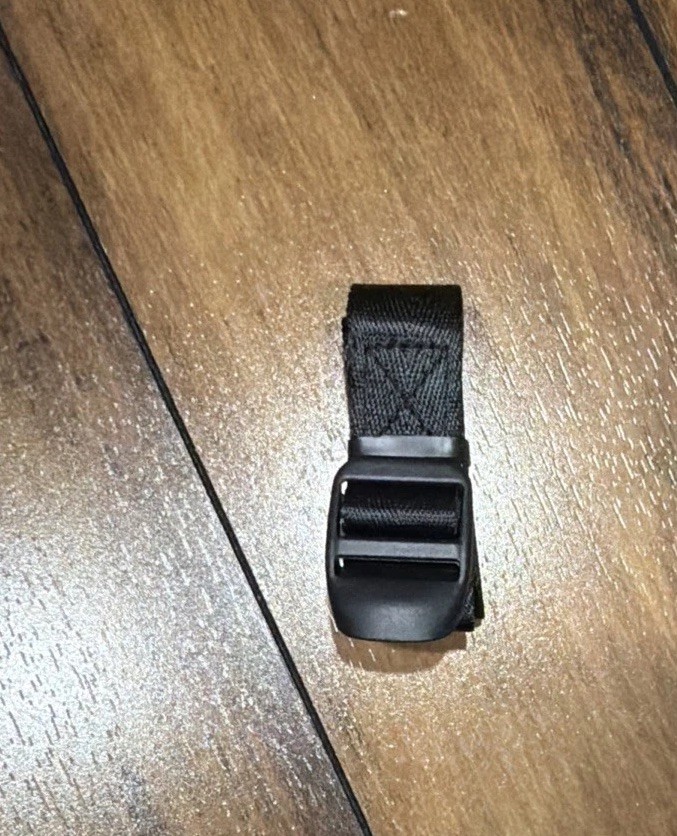 Utility Nylon Strap with Buckle 1 inch Molle Black, Approximately 4 Foot Long.