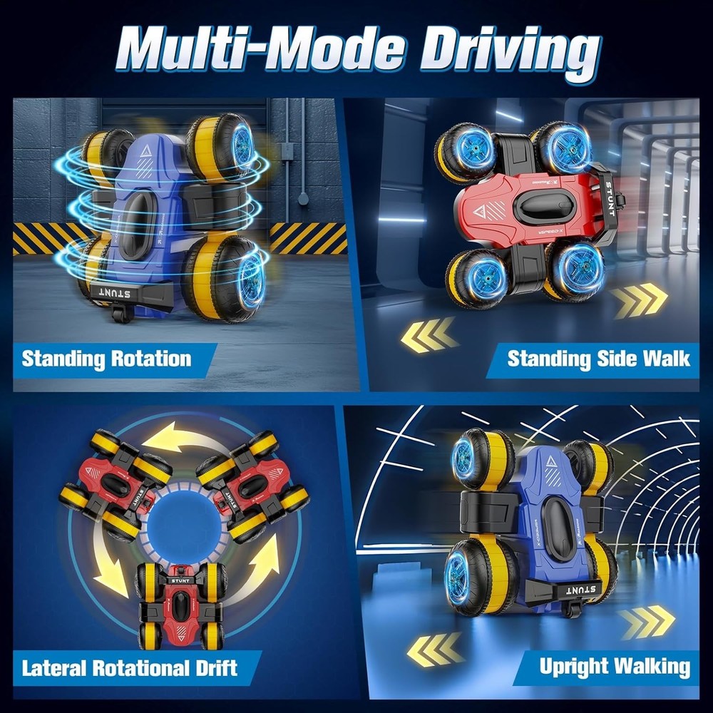 High Speed Drift Remote Control Stunt Deformation Car (Bright Blue)