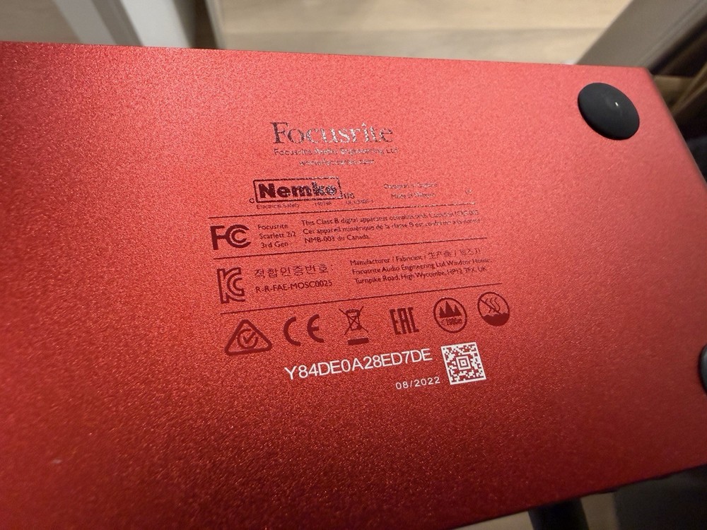 Focusrite Scarlett 2i2 3rd Gen USB Audio Interface, XLR/TRS, 2 Channels