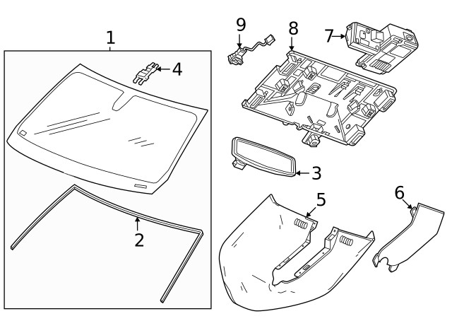 Genuine GM Front View Driver Information Camera Bracket 84975989