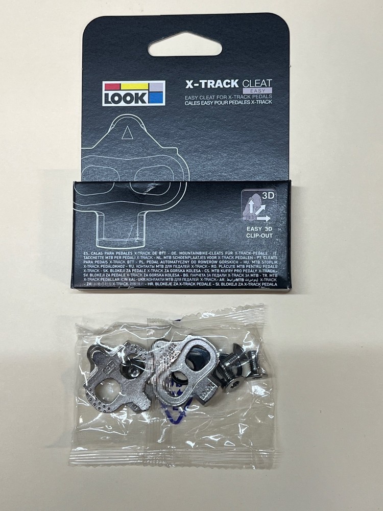 LOOK X-TRACK SPD Compatible Cleats, 2 Pair: "Easy 3D Clip Out"