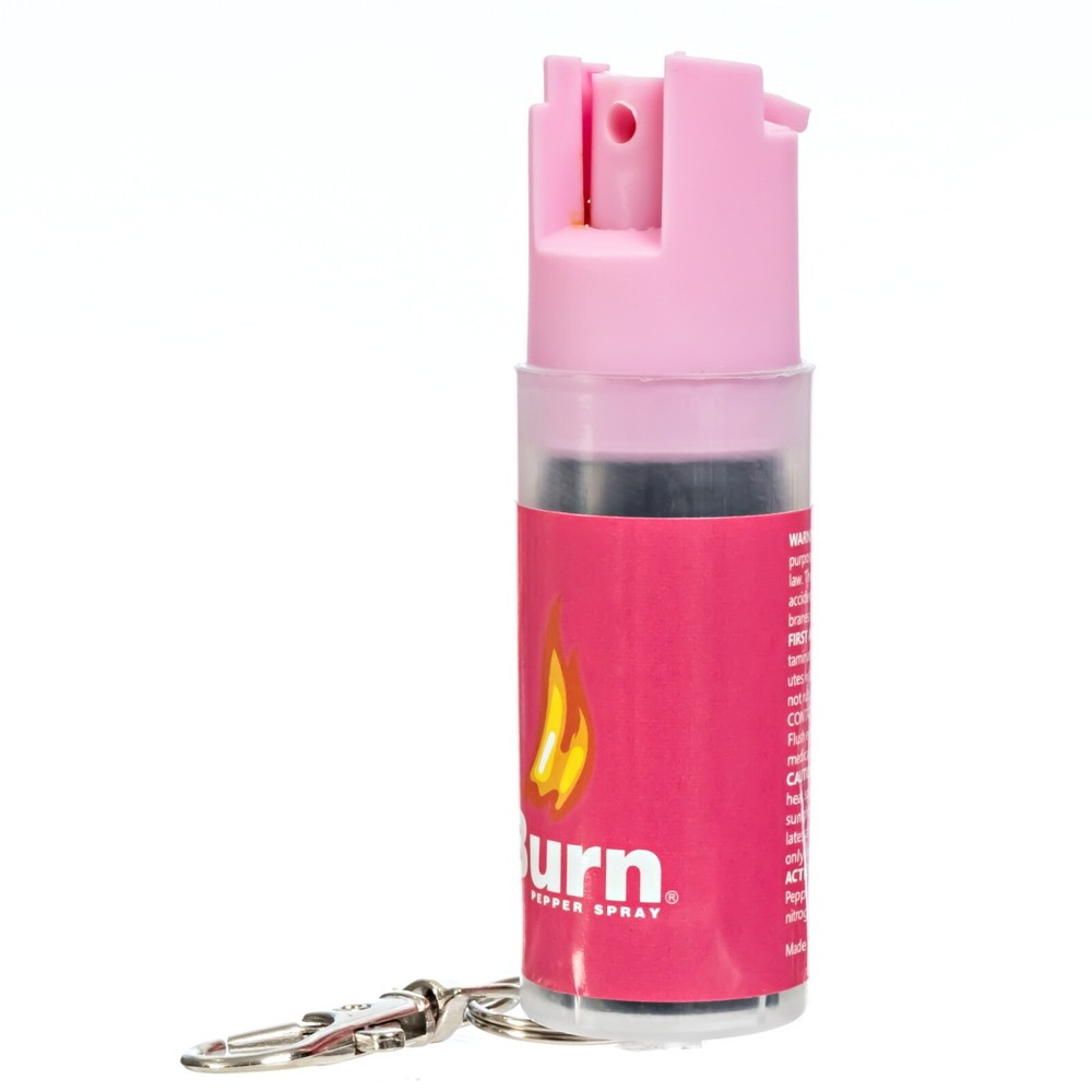 BURN Pepper Spray 1/2oz Self Defense Security Protection Keyring Keychain