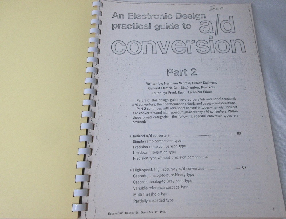 Texas Instruments TI Digital to Analog & Analog to Digital Conversion Oct 1968