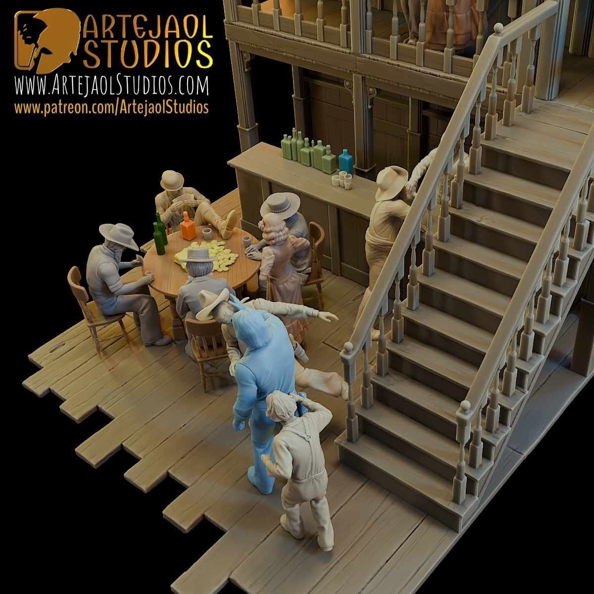 1/35 Scale Spaghetti Western 12 Figures Resin Model Kit