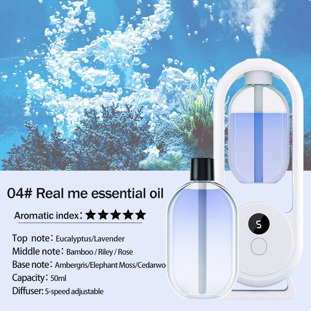 Portable Rechargeable Aroma Diffuser Essential Oil Aromatherapy 5 Modes