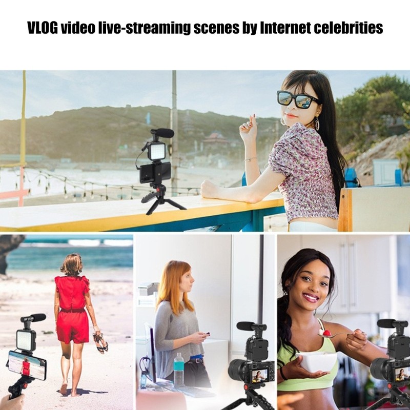 Studio Camera Mounted Mics 700mm Spring Wire 3A Battery Powereds For Vloggers