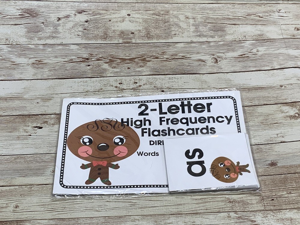 Gingerbread Boy - Themed Learning Centers - 2 Letter Words Laminated
