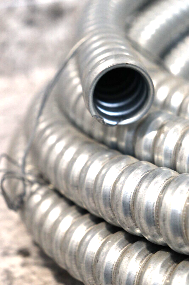 Steel Flexible Electrical Conduit, 3/4 in Diameter, Variable Lengths Available