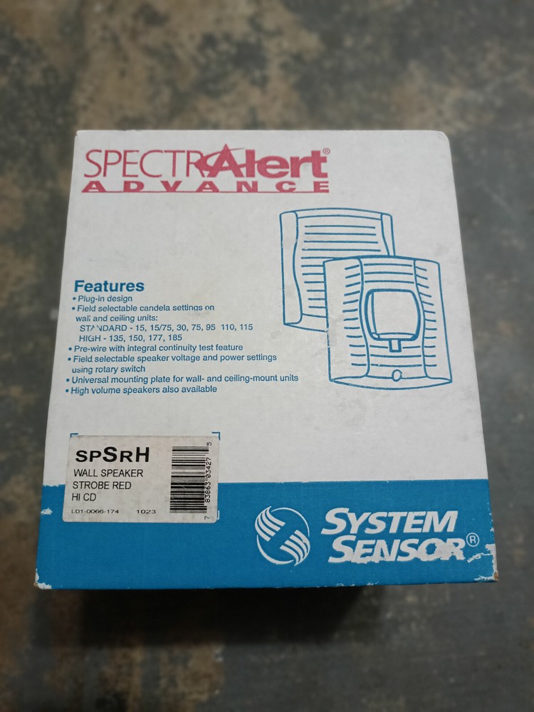 System Sensor SPSRH Wall Mount Speaker/Strobe